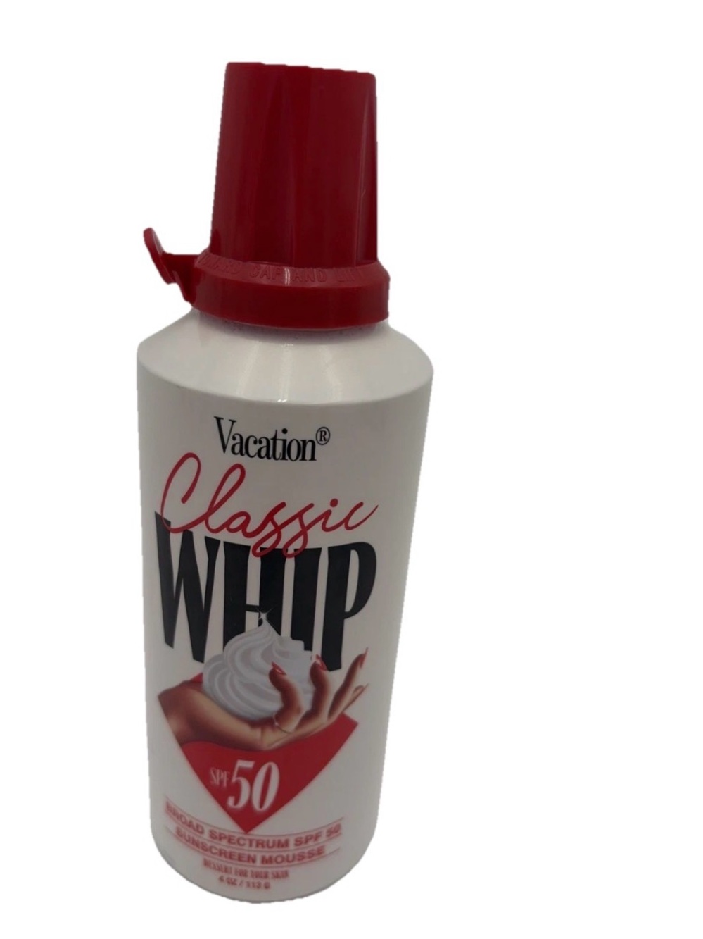 Banana Republic White Bottle with Red Cap Sunscreen Mousse